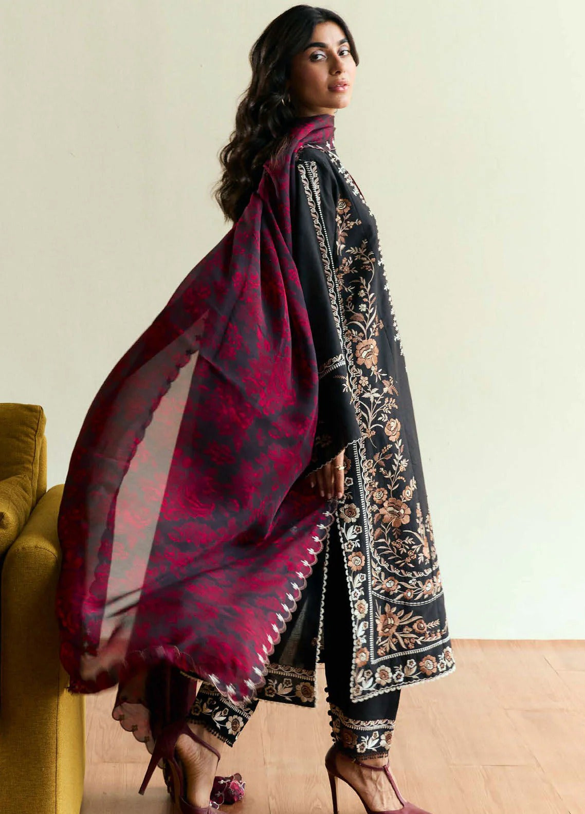 Dhanak 3-Piece Embroidered Dress ZS COCO-78