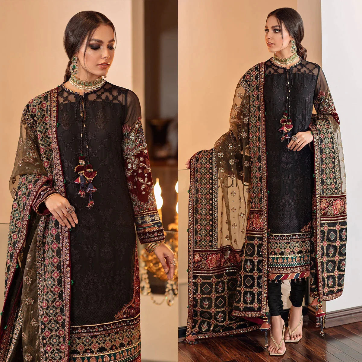 Poshak Villa 3 Piece Heavy Embroidery Lawn PV-13143
