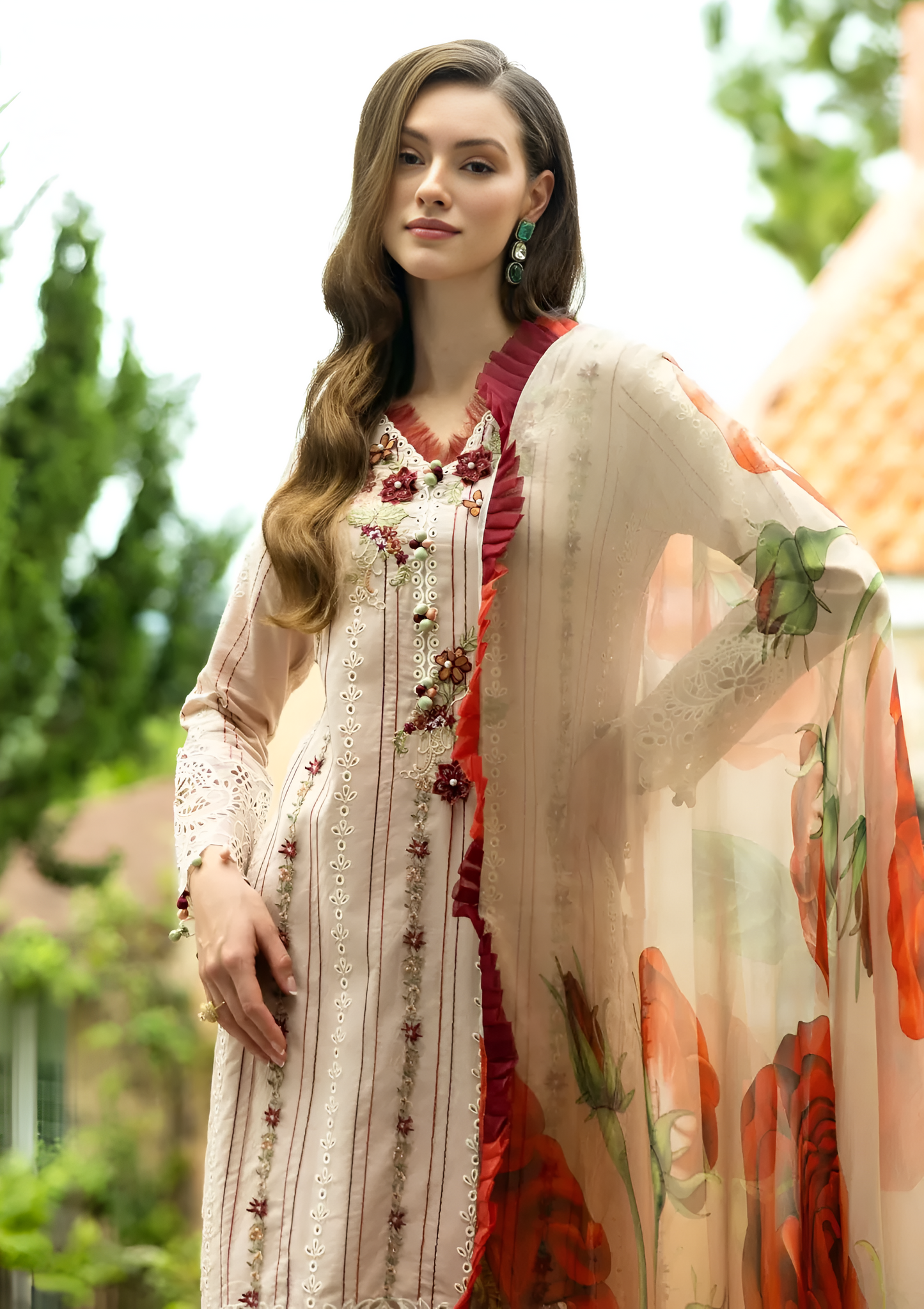 Mushq Embroidered lawn 3 Piece PV-3020