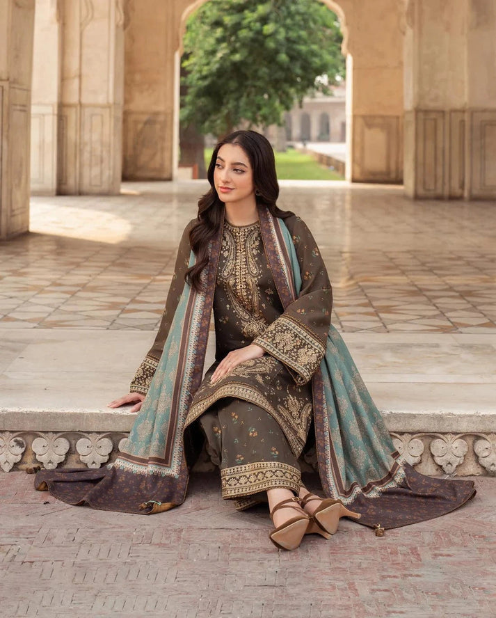 Dhanak 3-Piece Embroidered Dress D-GD 40