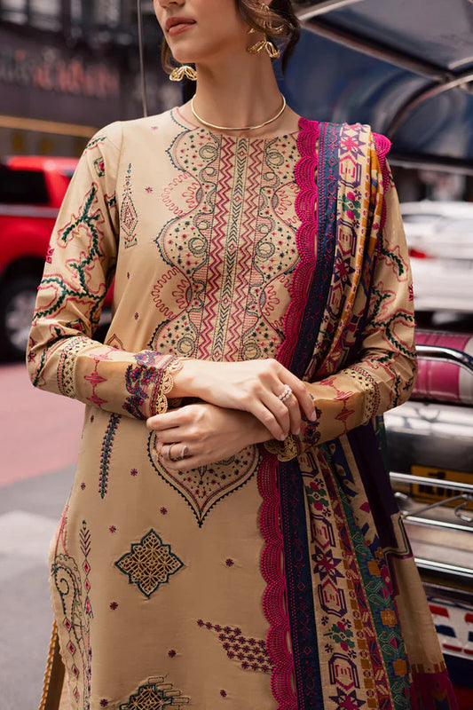 Marjjan Lawn 3 Piece Embroidered Dress PV-1021