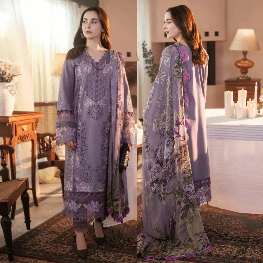 Jade 3 Piece Lawn Chickenkari Embroidered Suit PV-587