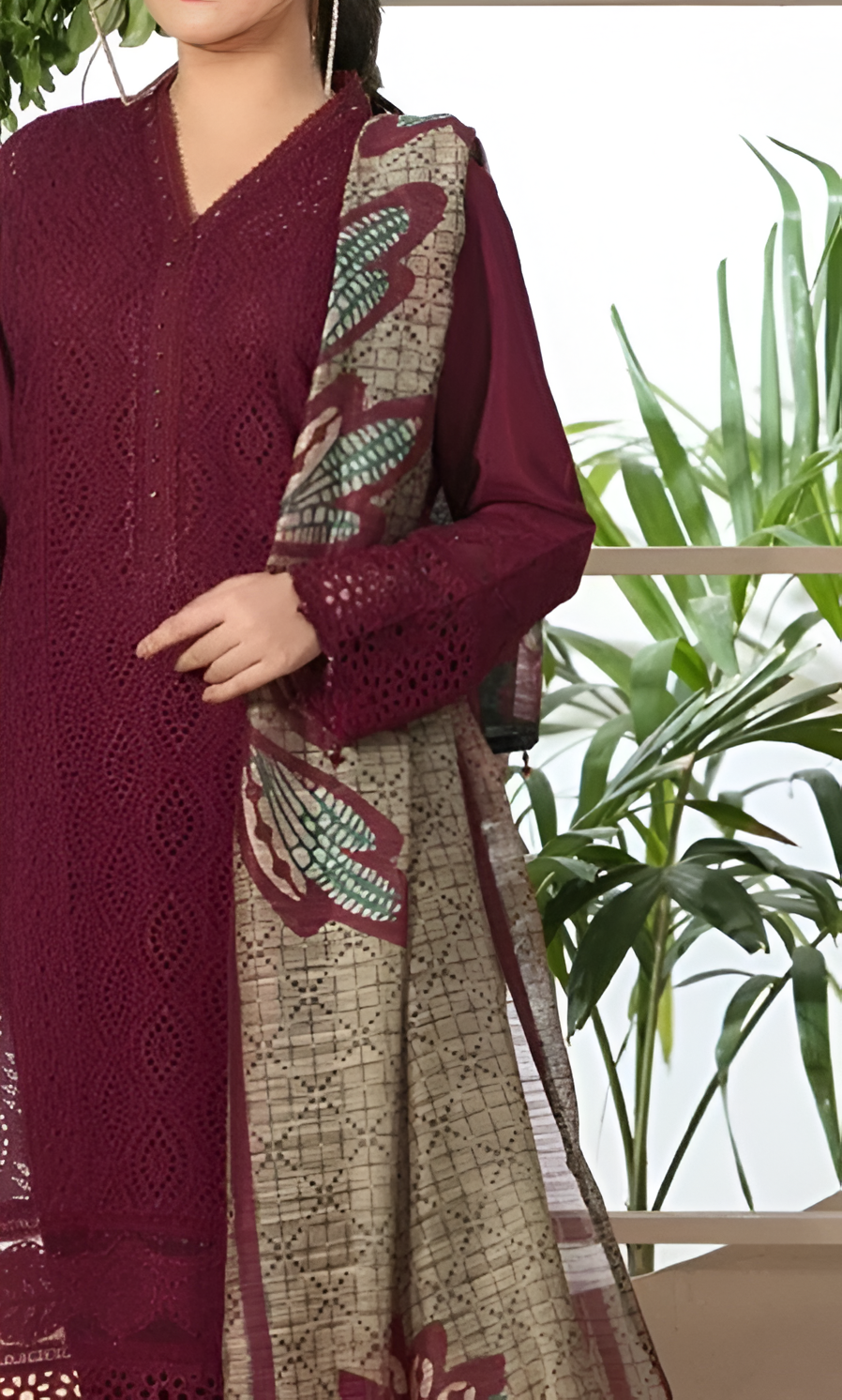 Poshak Villa 3 Piece Embroidered Lawn PV-009
