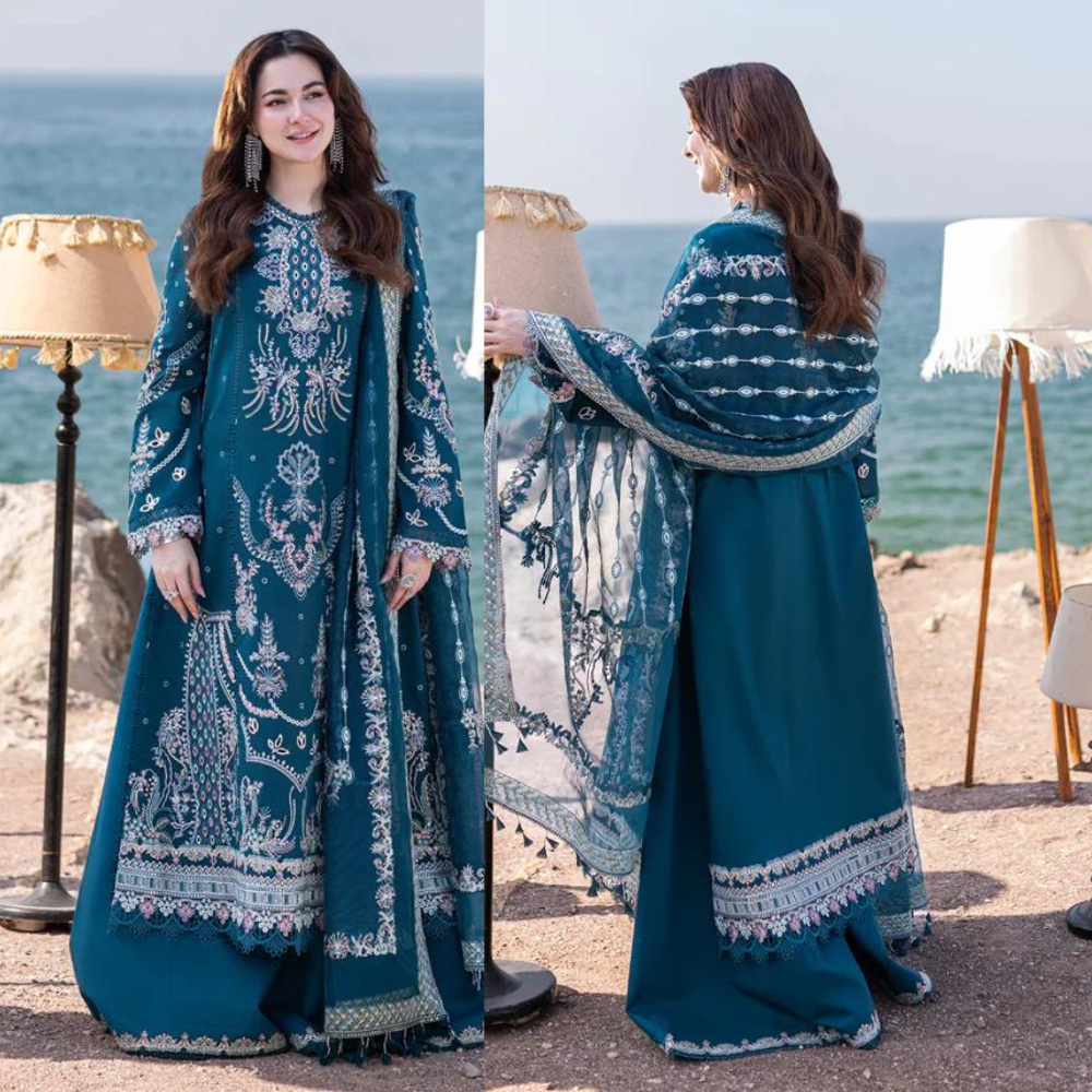 Poshak Villa 3-Piece Embroidered Lawn PV-577