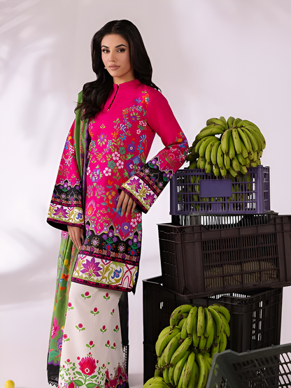 COCO BY ZARA SHAHJAHAN Printed 3 Piece Suit PV-3054