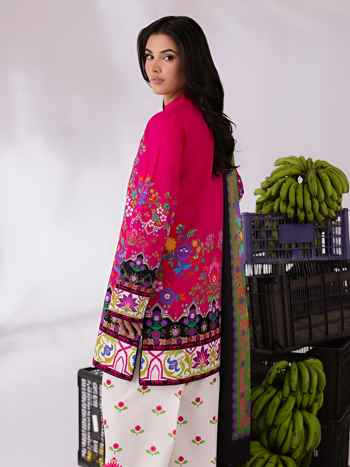 COCO BY ZARA SHAHJAHAN Printed 3 Piece Suit PV-3054