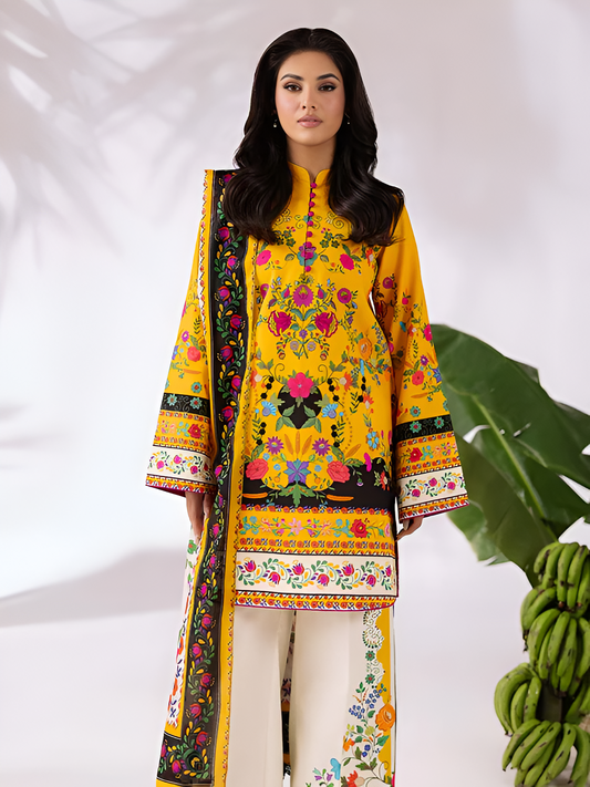 COCO BY ZARA SHAHJAHAN Printed 3 Piece Suit PV-3052