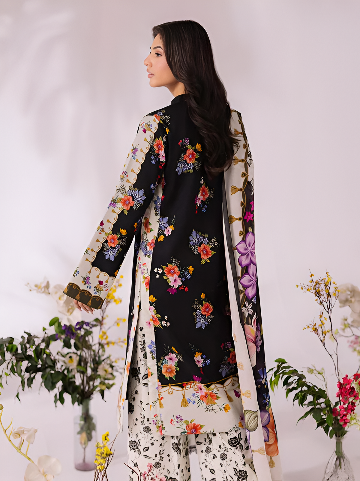 ZARA SHAHJAHAN Printed 3 Piece Suit PV-3045
