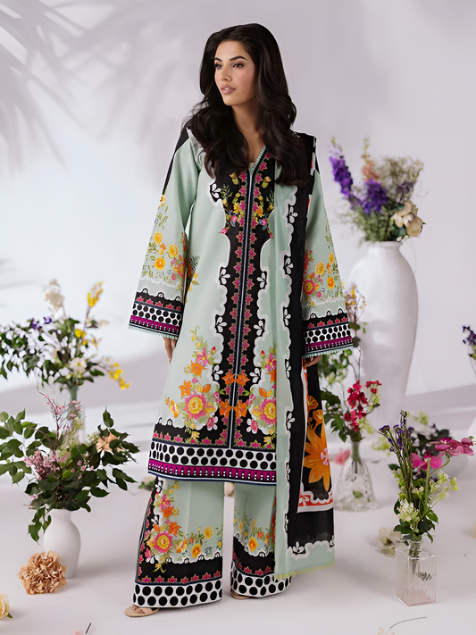 COCO BY ZARA SHAHJAHAN Printed 3 Piece Suit PV-3053
