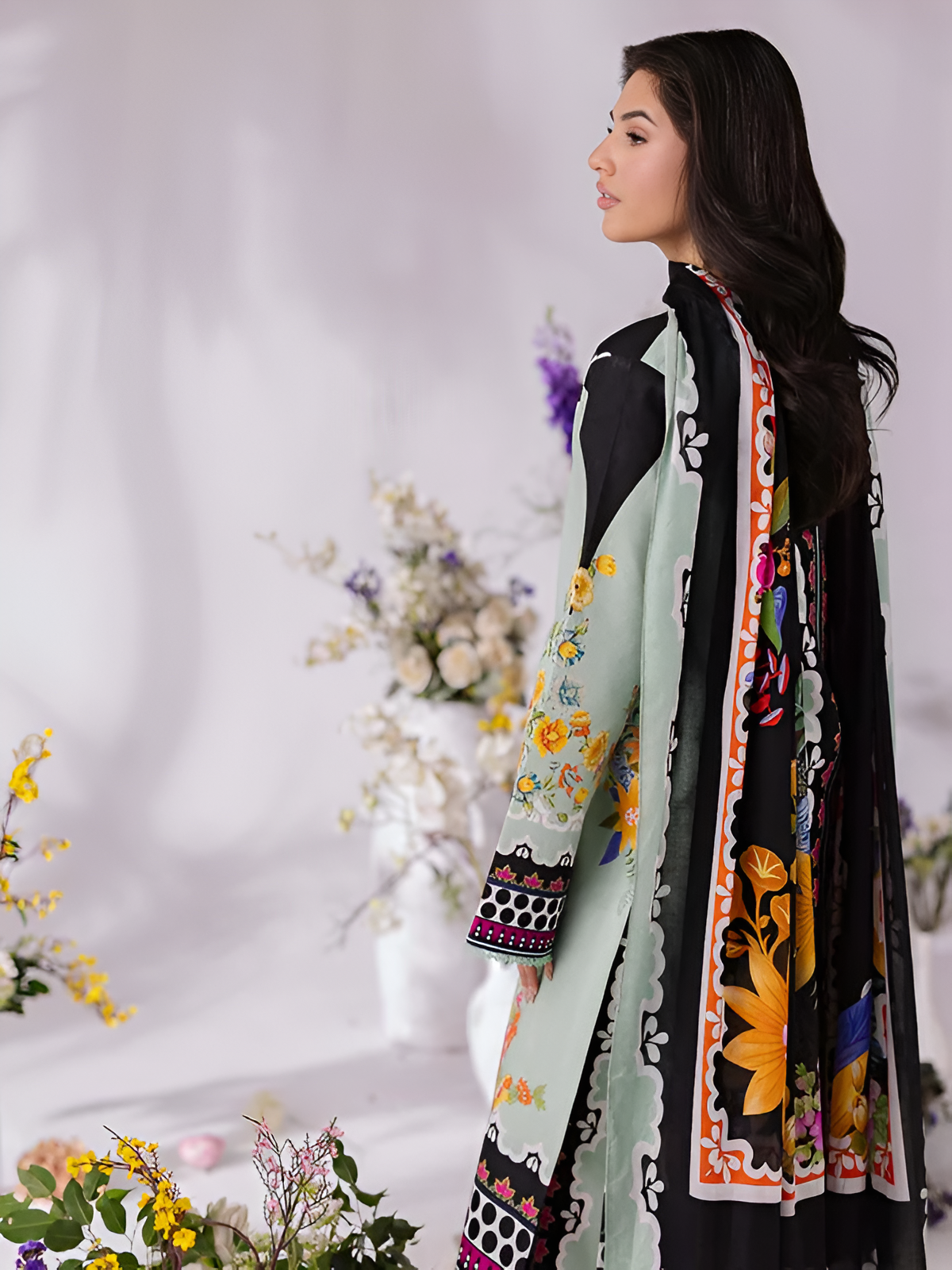 COCO BY ZARA SHAHJAHAN Printed 3 Piece Suit PV-3053