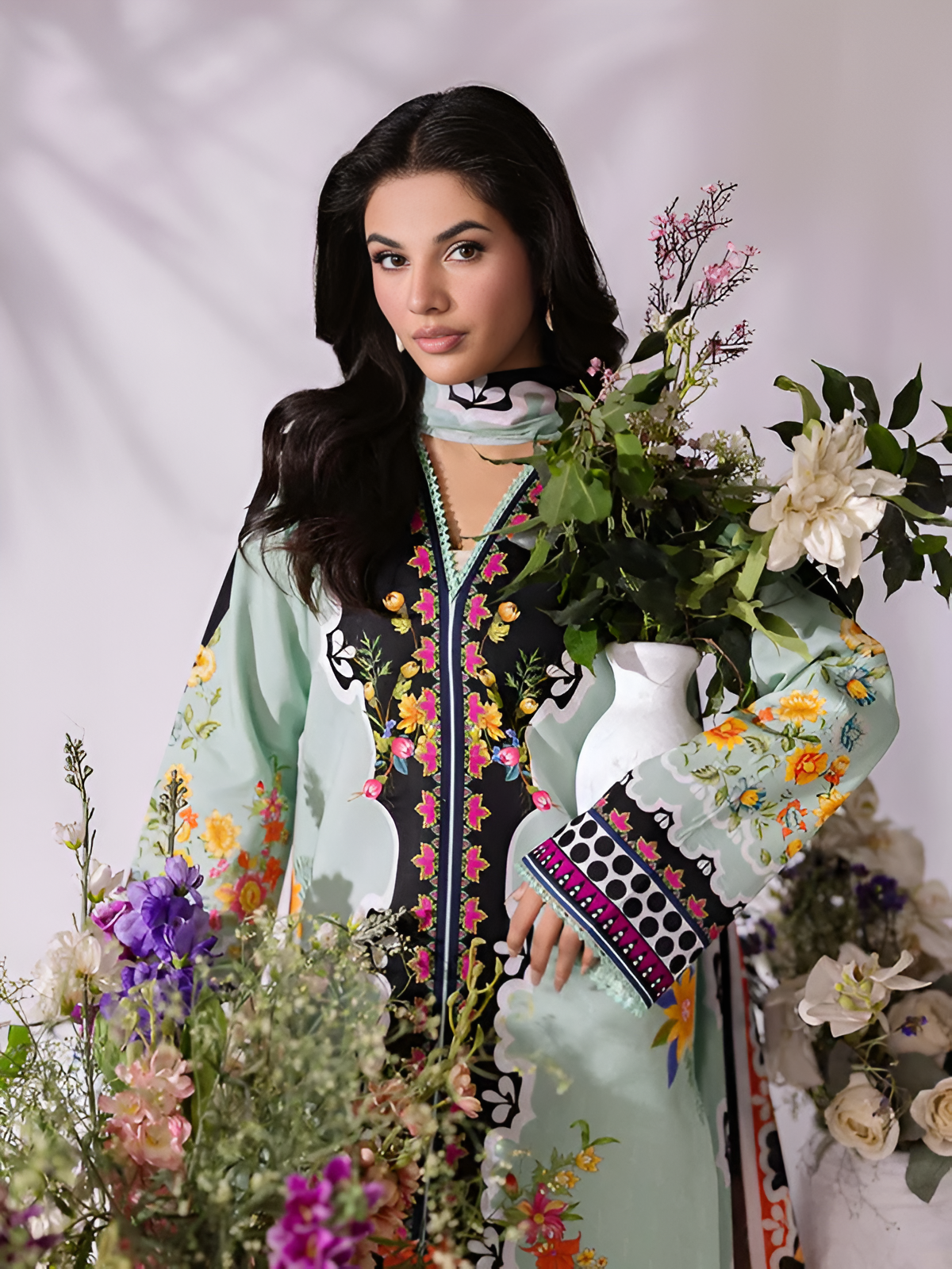 COCO BY ZARA SHAHJAHAN Printed 3 Piece Suit PV-3053