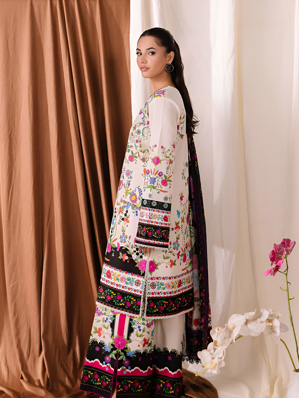 ZARA SHAHJAHAN Printed 3 Piece Suit PV-3050