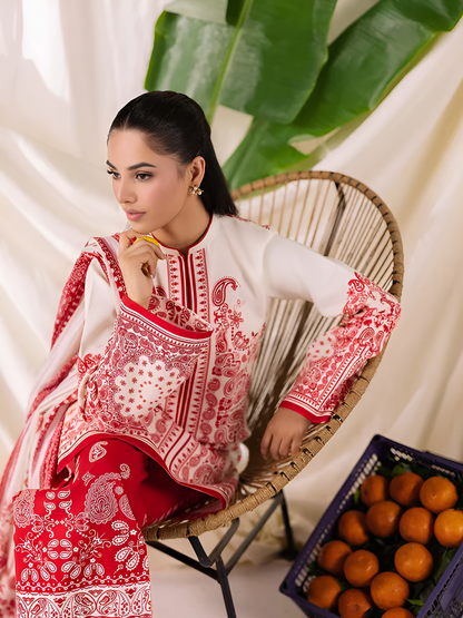 ZARA SHAHJAHAN Printed 3 Piece Suit PV-3051