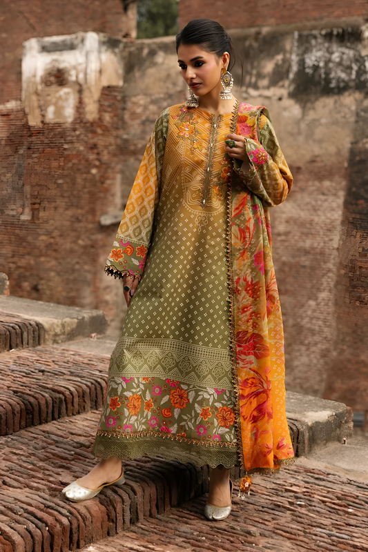 Charizma Printed three piece suit PV-3070