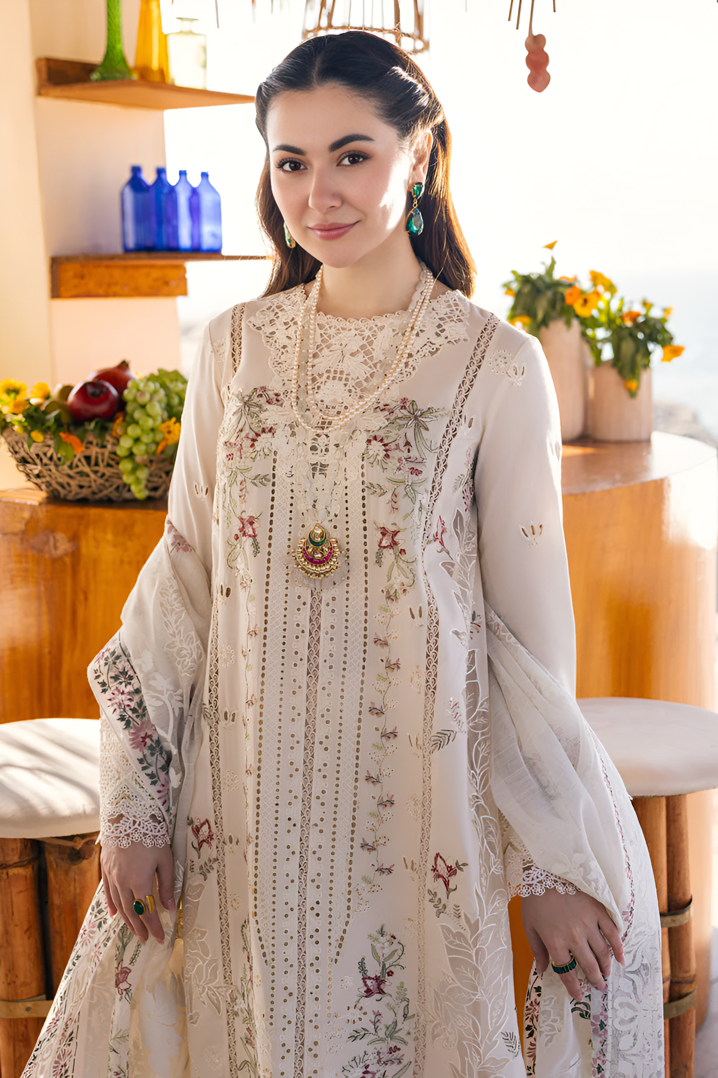 Qalamkar 3 Piece Embroidered Lawn Dress PV-075