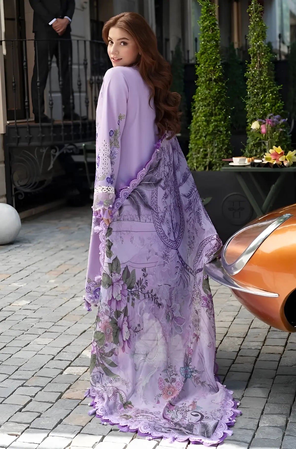 Poshak Villa Embroidered Lawn 3 Piece PV-1029