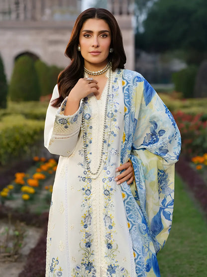Poshak Villa Embroidered Lawn 3 Piece PV-1030