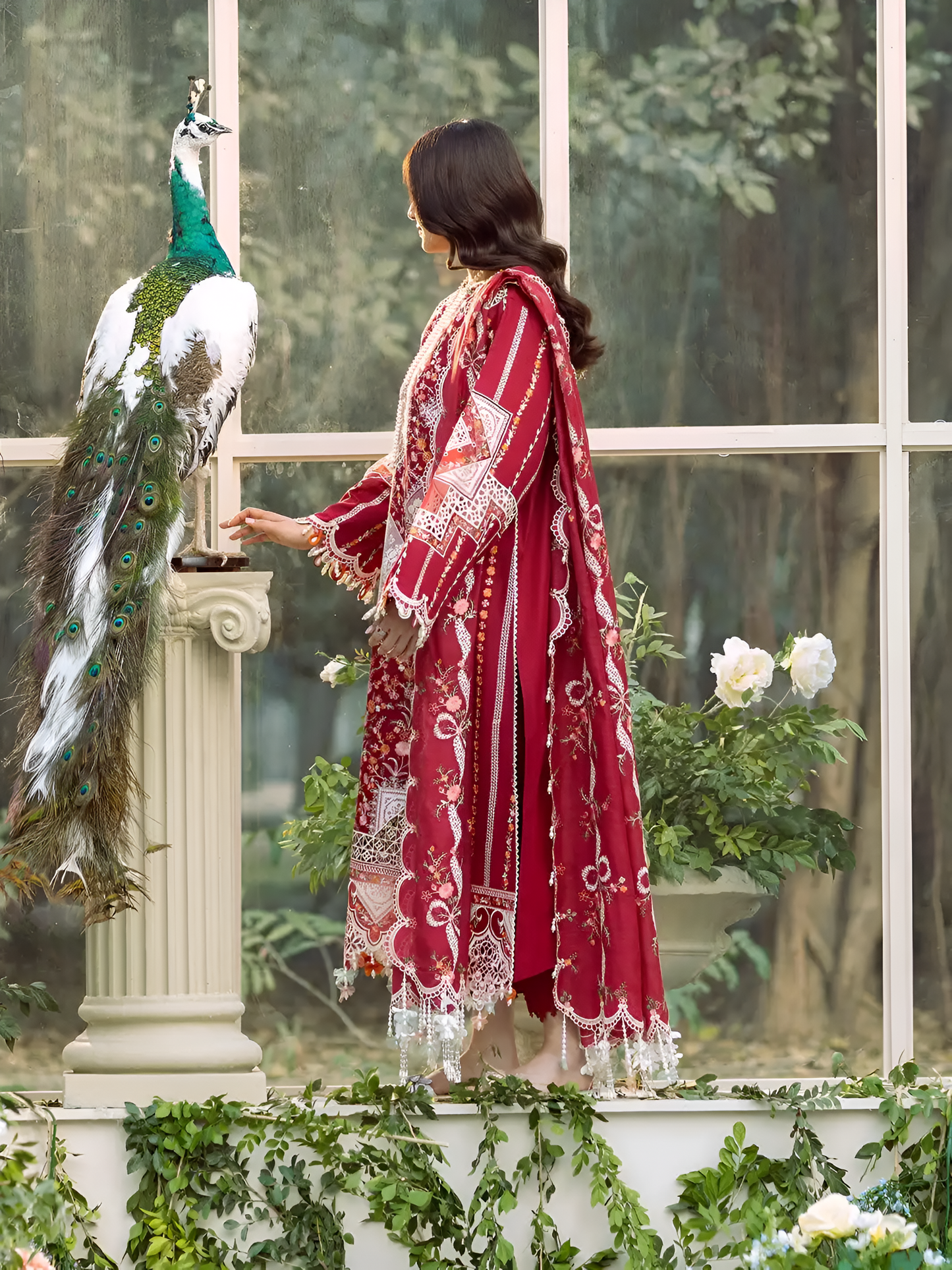 BIN ILYAS Embroidered lawn 3 Piece PV-3002
