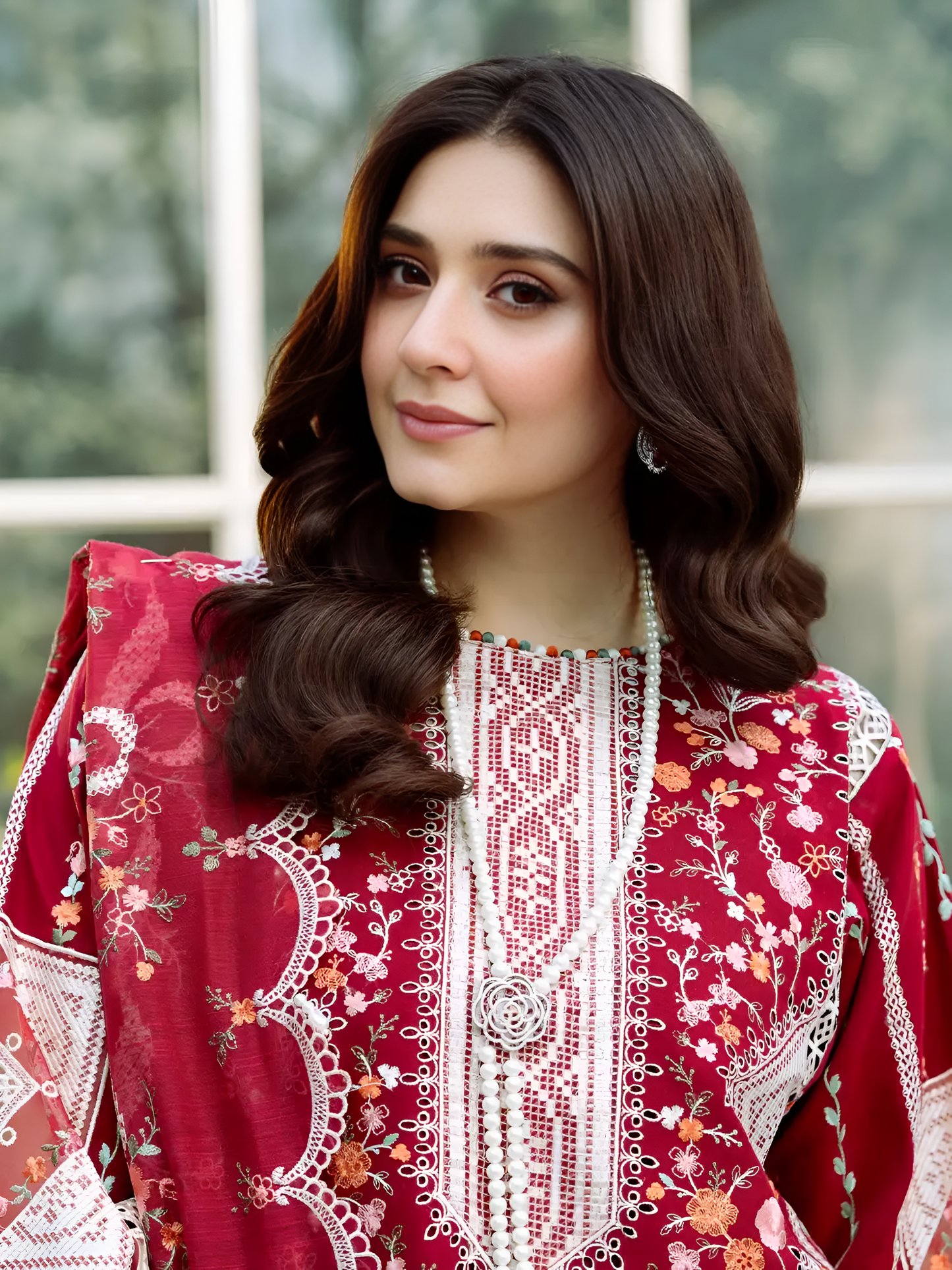 BIN ILYAS Embroidered lawn 3 Piece PV-3002