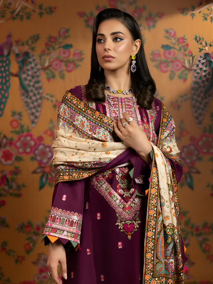 Poshak Villa Embroidered lawn 3 Piece PV-3022