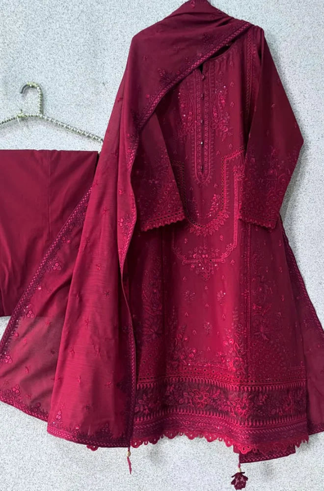 Poshak Villa Embroidered Lawn Dress Unstitched PV-1022