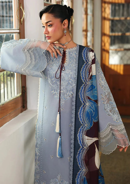 BIN ILYAS Lawn Embroidered 3 Piece PV-3044