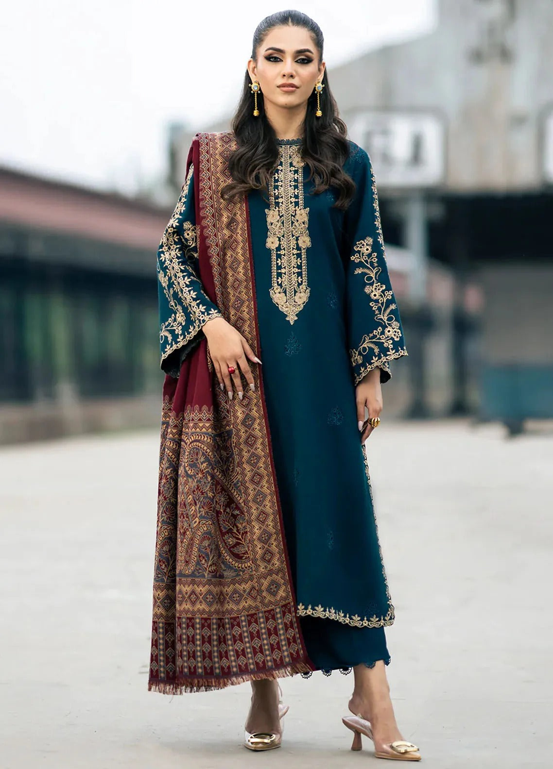 Dhanak 3-Piece Embroidered Dress COCO-145