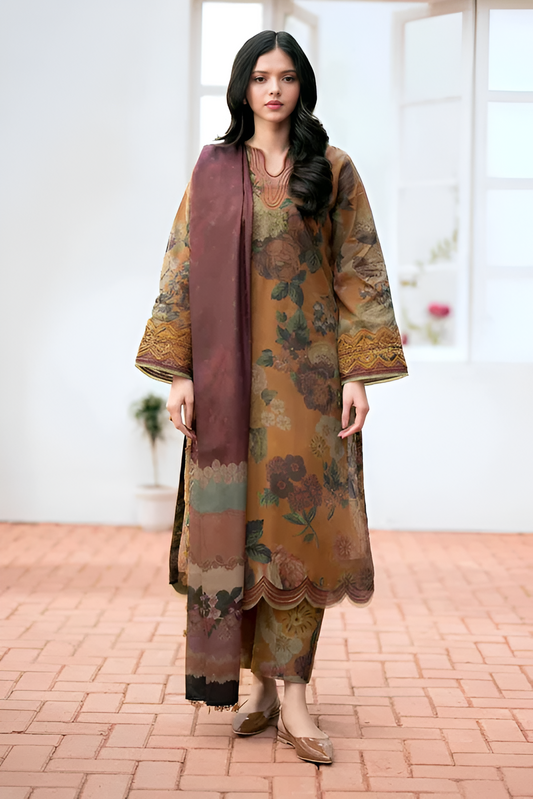 Baroque 3 Piece Lawn Suit PV-004