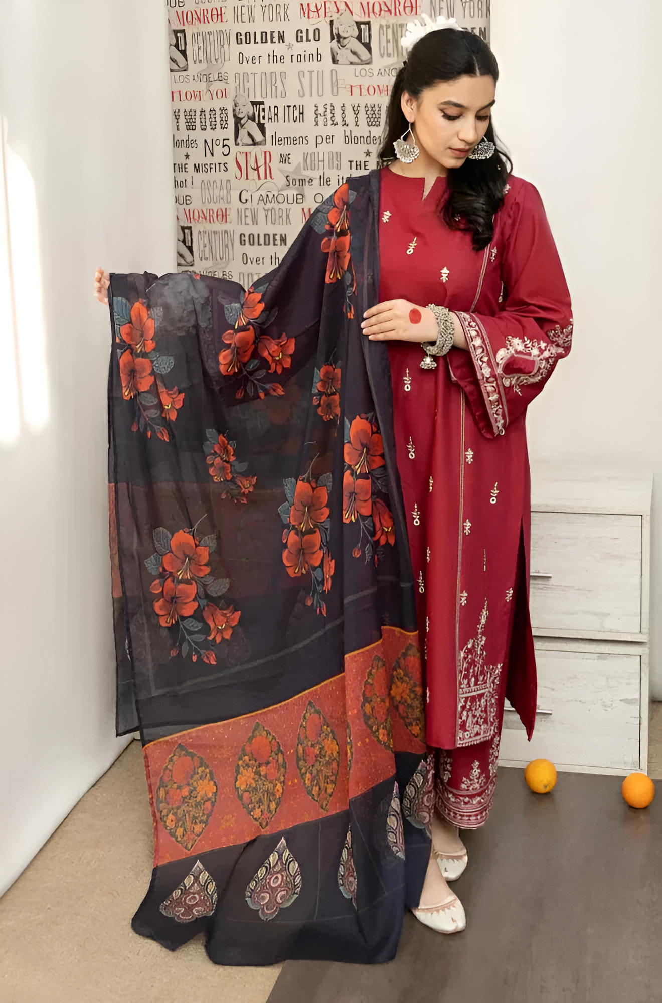 URGE 3 Piece Embroidered Lawn PV-060