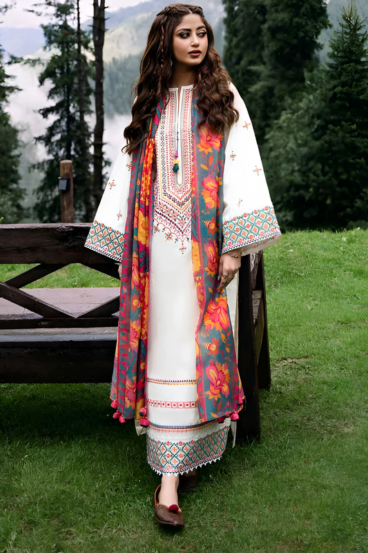 Sapphire Embroidered 3 Piece Lawn PV-059