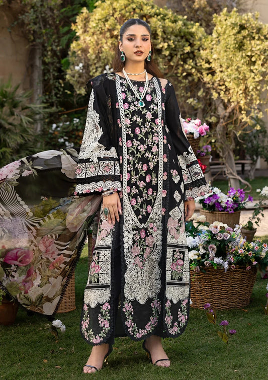 Poshak Villa Embroidered Lawn Dress 3 Piece PV-1019