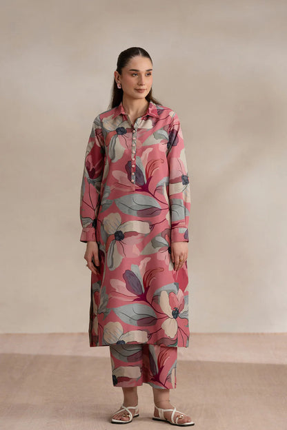 Silk Printed 2-Piece Dress D-730