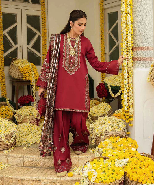 Dhanak 3-Piece Embroidered Dress SP-68