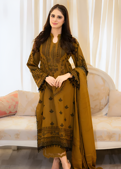 Poshak Villa Lawn Embroidered 3 Piece PV-1008