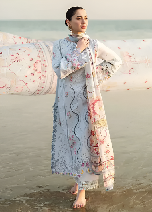 Qalamkar Chikenkari Embroidered 3 Piece Lawn PV-575