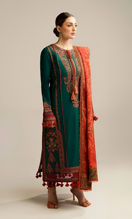 Hussain Rehar Embroidered 3 Piece Lawn PV-1001