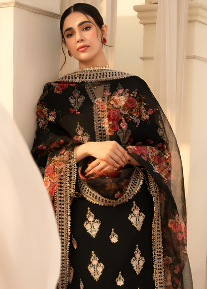 Poshak Villa Embroidered Lawn Dress 3 Piece PV-4059