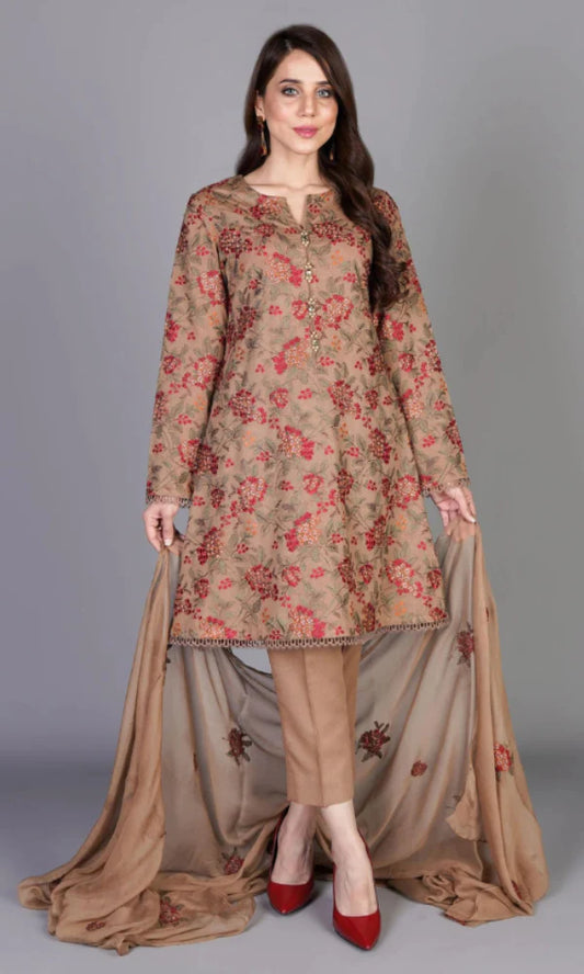 PV- Lawn Dress D- 047