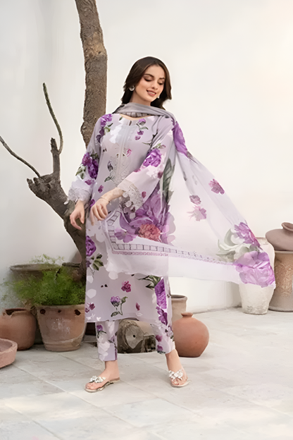 Baroque Summer Lawn 3 Piece PV-032