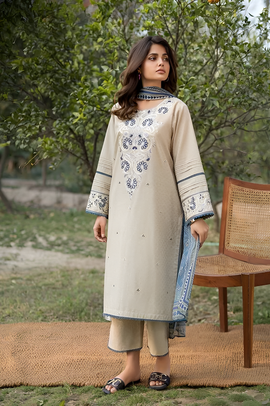 Asim jofa Embroidered 3 Piece Lawn PV-3011