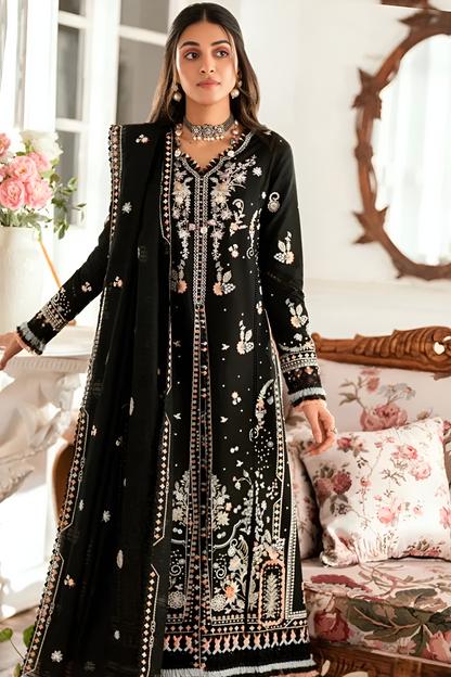 Qalamkar Embroidered lawn 3 Piece PV-3008