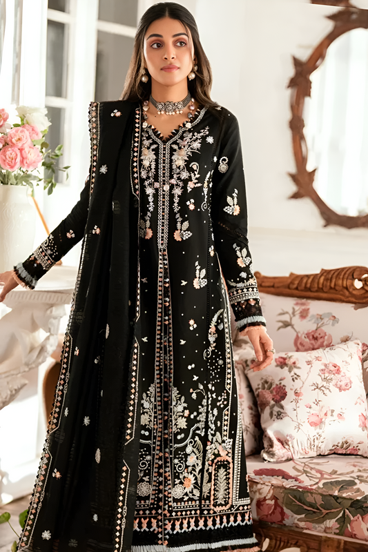 Qalamkar Embroidered lawn 3 Piece PV-3008
