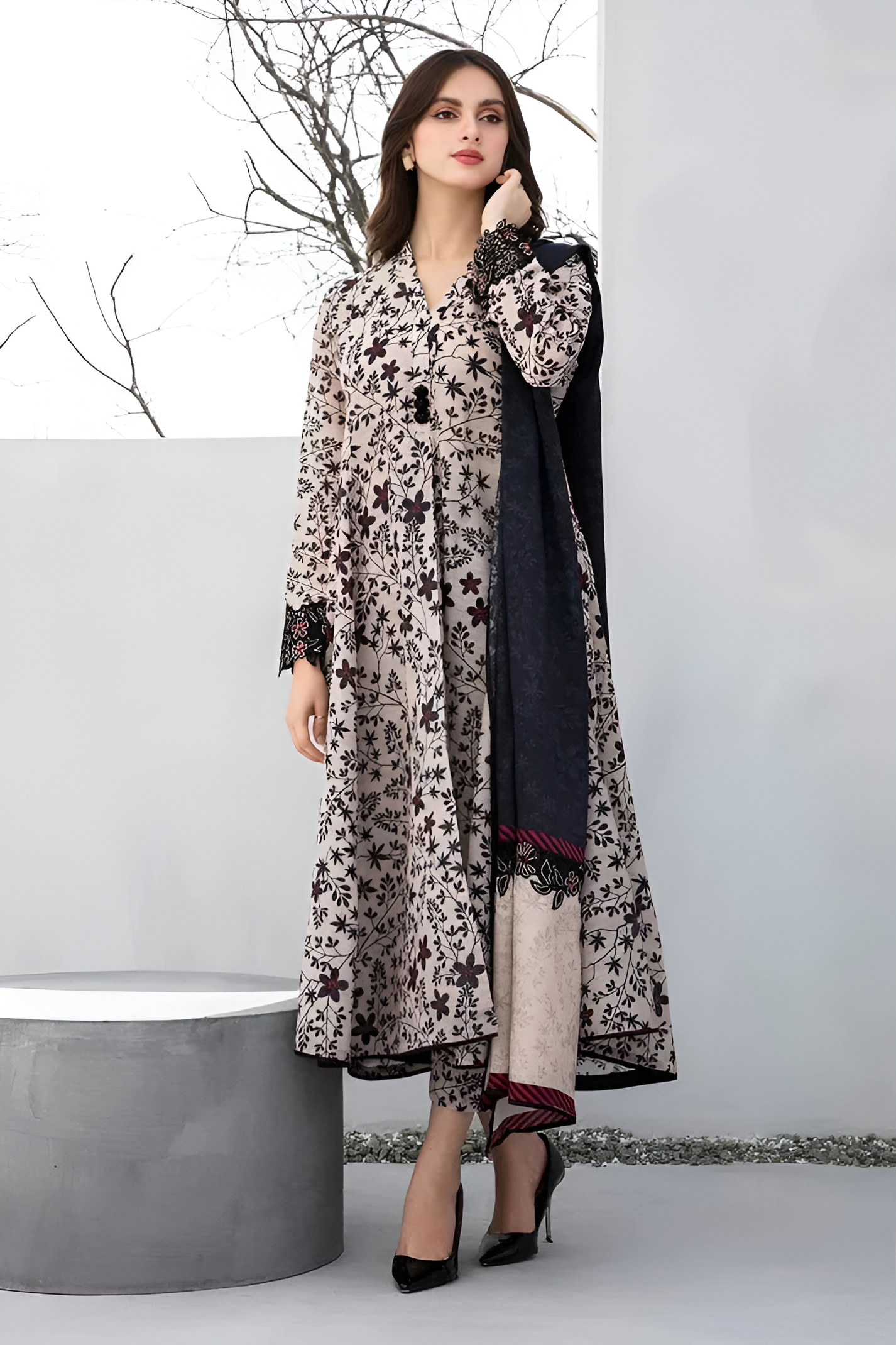 Baroque Summer Lawn 3 Piece PV-027
