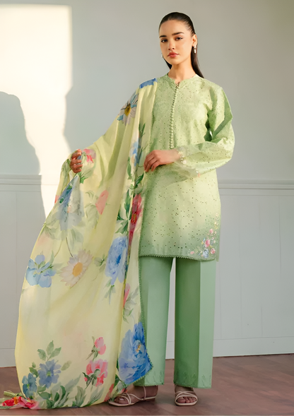 Zara Shahjahan Embroidered Lawn 3 Piece PV-088