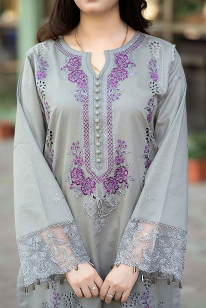 Dhanak 3-Piece Embroidered Dress D-GD 22