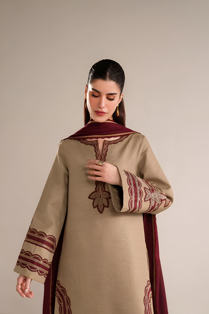 Iznik Embroidered lawn 3 Piece PV-3040