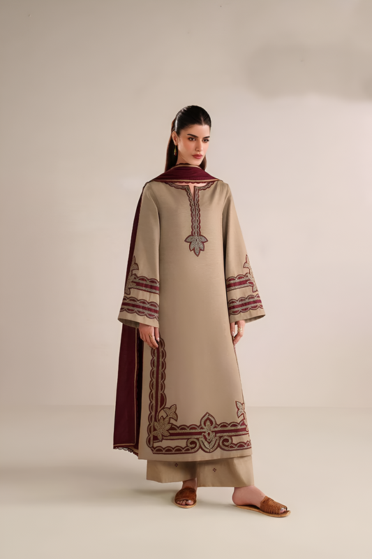 Iznik Embroidered lawn 3 Piece PV-3040