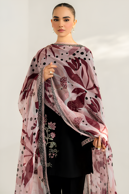 Farasha 3 Piece Embroidered Lawn Dress PV-087