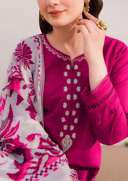 Zara Shahjahan Embroidered lawn 3 Piece PV-3015