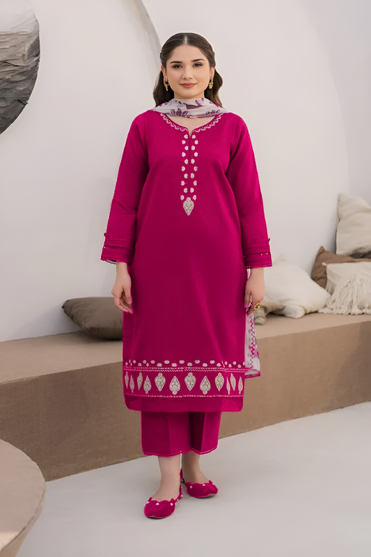 Zara Shahjahan Embroidered lawn 3 Piece PV-3015